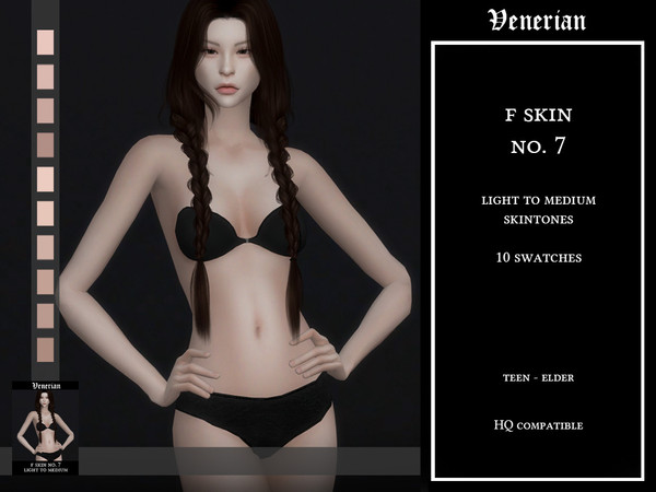 Sims 4 — Venerian_F_Skin_No.7_(Light To Medium)_HQ by Venerian — Two files available:
