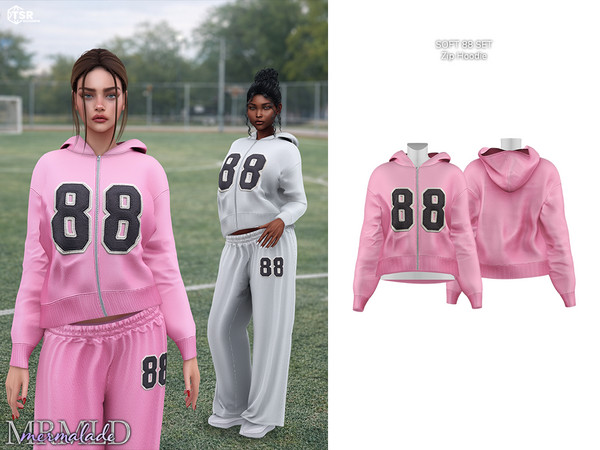Sims 4 — MERMALADE Zip Hoodie MC663 by Mermalade — New Mesh
