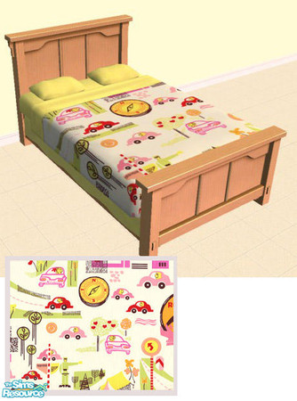 Sims 2 — Retro Kid's Bedding - Road Trip by agaliha5 — 