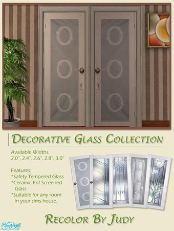 Sims 2 — Judy Sign Door Series 1  - RC03 by judyhugsnoopy — Decorative Glass Collection Door suitable for your Sim House