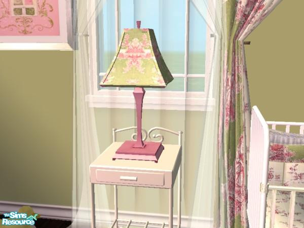 Sims 2 — ShabbyChic babygirl nursery set1 - lamp by kristiemi — This lamp is made to match the rest of the Shabby Chic