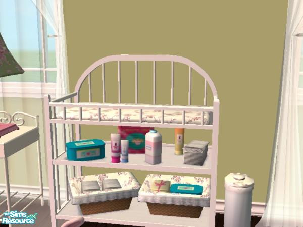 Sims 2 — ShabbyChic nursery set1 - changing table by kristiemi — This changing table is made to match the rest of the