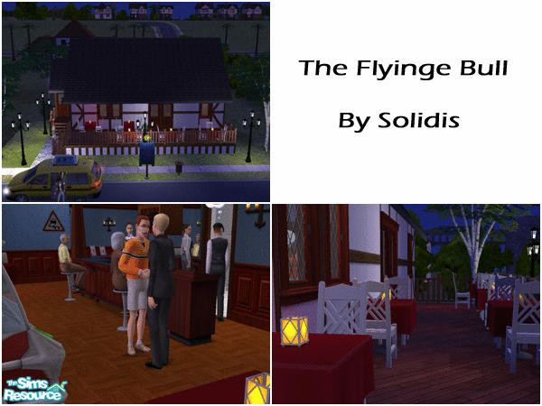 Sims 2 — The Flyinge Bull by solidis — The perfect little bar/restaurant for them who only wants to have a drink now or