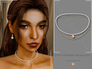 Sims 4 — PATREON - Fox Layered Necklace by Glitterberryfly — A layered gold and pearl necklace with fox pendant