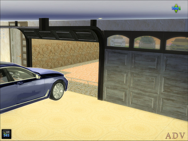 Sims 4 — ADV_Mabra_s4DoorSet27_garagedooropen by MABRA2 — A set of double and single front door and closed and open