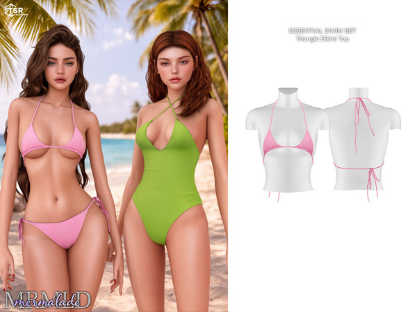 Sims 4 — MERMALADE Triangle Bikini Top MC665 by Mermalade — New Mesh