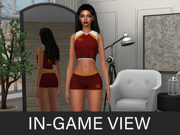 Sims 4 — By Beto - Volleyball Uniform (Top V1) by Beto_ae0 — Perfect women's volleyball uniform for young people, enjoy