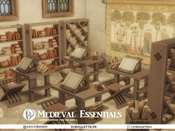 Sims 4 — Medieval Essentials - Stove by Syboubou — Medieval Essentials is a functional set made for immersive medieval