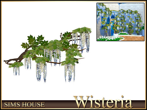 Sims 4 — Sims House Wisteria Branch Left | Wisteria by Sims_House — Wisteria