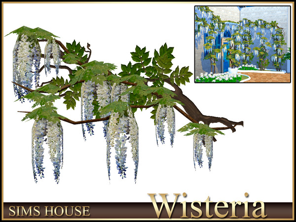 Sims 4 — Sims House Wisteria Branch Right | Wisteria by Sims_House — Wisteria