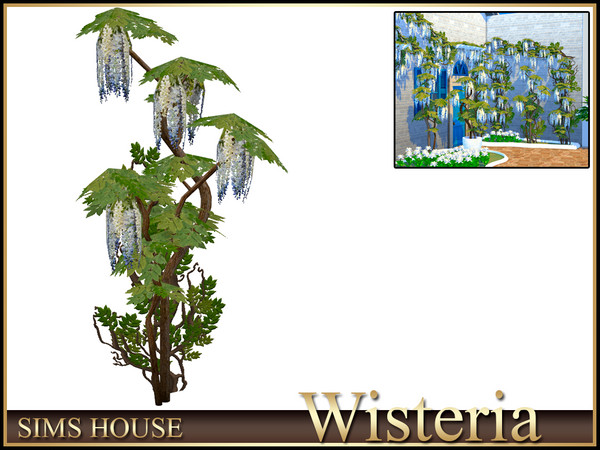 Sims 4 — Sims House Wisteria Branch Right | Wisteria by Sims_House — Wisteria