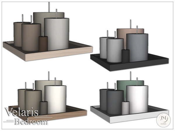 Sims 4 — Jomsims Velaris deco candles1 by jomsims — Velaris bedroom set offers a modern and elegant atmosphere