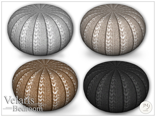 Sims 4 — Jomsims Velaris pouf1 by jomsims — Velaris bedroom set offers a modern and elegant atmosphere