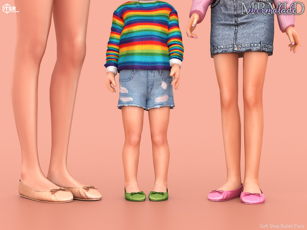 Sims 4 — Soft Step Ballet Flats by Mermalade — New Mesh