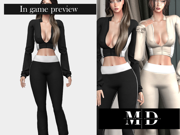 Sims 4 — (MYDARLING20) basic sexy sportswear set - TOP by Mydarling20 — Outfit Information Age Groups: Teens, Young