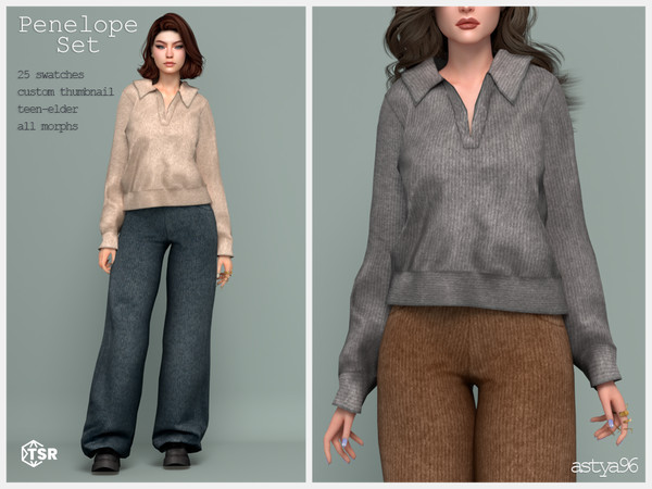 Sims 4 — Penelope Set by astya96cc — 25 swatches