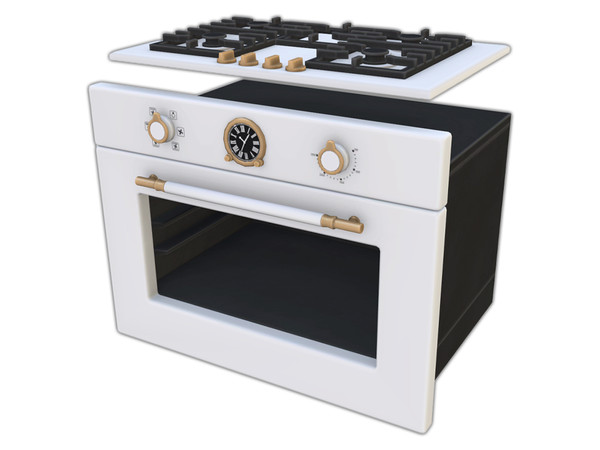 Sims 4 — Comiko Kitchen Modern Farm Oven And Hob | Kitchen by Comiko — Part 2 - Modern Farm Kitchen Set is base game