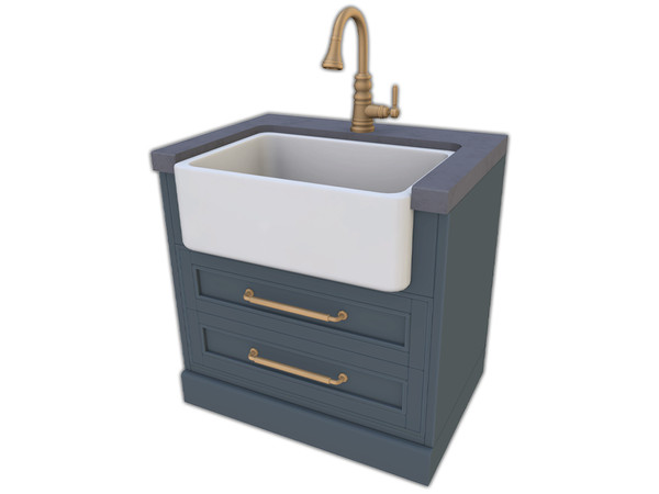 Sims 4 — Comiko Kitchen Modern Farm Sink - plaster | Kitchen by Comiko — Part 2 - Modern Farm Kitchen Set is base game