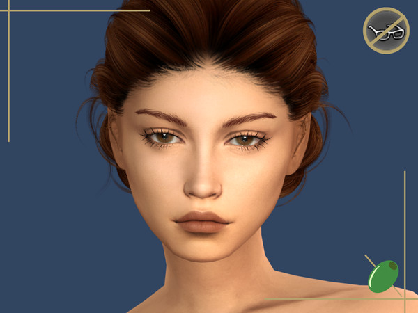 Sims 4 — Deena 3D Lashes Glasses Contradict by Pitted0live — Natural looking sparse 3D eyelashes 2 versions