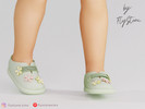 Sims 4 — Toddler Leather Loafers With Braided Lacing by FlyStone — Cute and cozy loafers with flowers for toddler