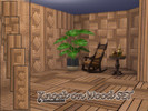 Sims 4 — Knock on Wood SET by matomibotaki — 5 combinable walls with wood cladding, providing warmth and a friendly,