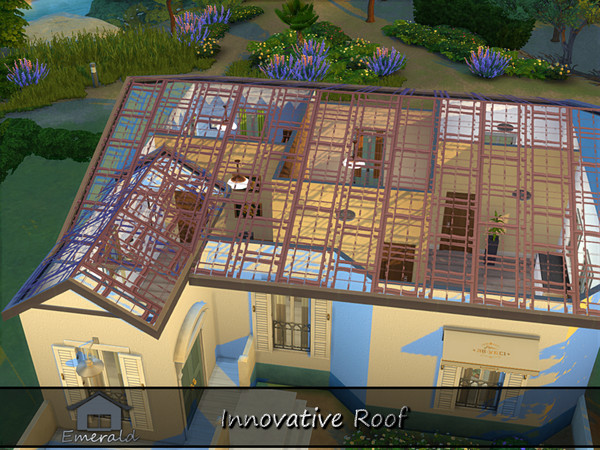 Sims 4 — Innovative Roof 3 by Emerald — An innovative roof refers to modern roofing systems, designed for superior