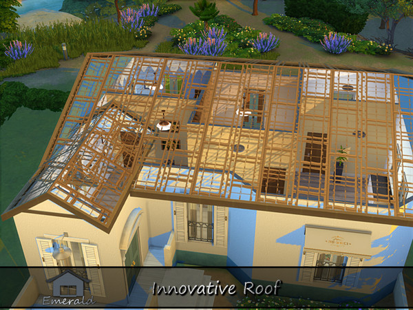 Sims 4 — Innovative Roof 4 by Emerald — An innovative roof refers to modern roofing systems, designed for superior