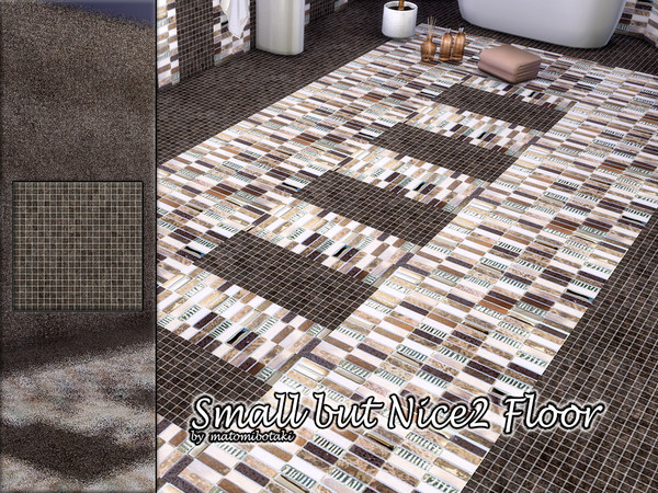 Sims 4 — Small but Nice2 Floor by matomibotaki — 3 combinable tiled floors with small mosaic tiles, classically chic yet
