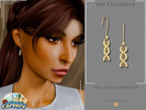Sims 4 — Careers - DNA Gold Earrings by Glitterberryfly — A gold DNA earring for doctors or nurses