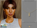 Sims 4 — Career - DNA Gold Necklace by Glitterberryfly — A gold necklace with DNA pendant