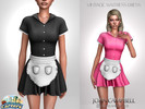 Sims 4 — VINTAGE WAITRESS DRESS by Joan_Campbell_Beauty_ — 8 swatches Custom thumbnail Original mesh