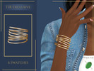 Sims 4 — Rasha Bangles Right by Pitted0live — Stack of gold bangles for the right hand Custom catalog image