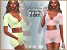 Sims 4 — WOMEN'S FITNESS TOP by Sims_House — Women's fitness suit top and shorts for The Sims 4.