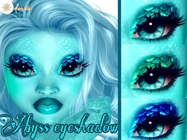 Sims 4 — abyss eyeshadow - doree by doreesims — a mermaid inspired, scales eyeshadow