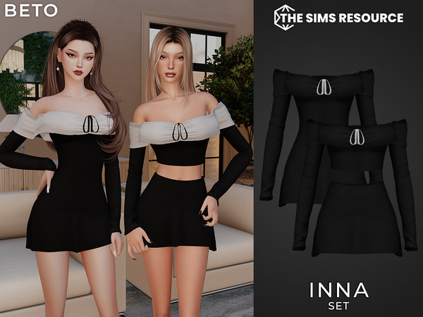 Sims 4 — By Beto - Inna (Top) by Beto_ae0 — Women's loungewear dress, enjoy it in your play