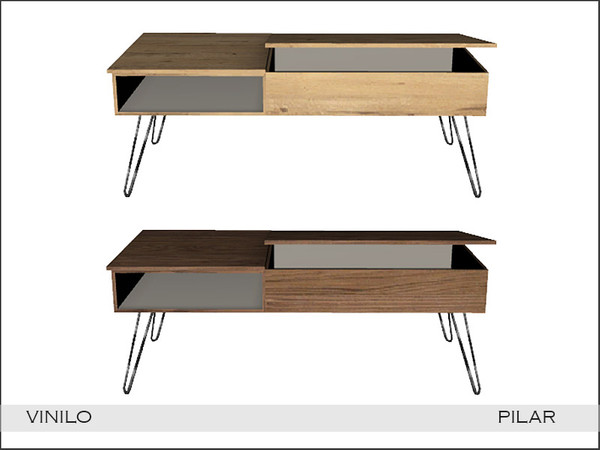 Sims 4 — Pilar Vinilo CoffeeTable by Pilar — Retro touches with a contemporary twist
