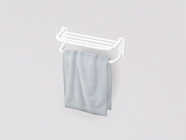 Sims 4 — Elandra Bath Towel Rack Small by SaeraMaples — A modern farmhouse bathroom with 13 objects. All objects, except
