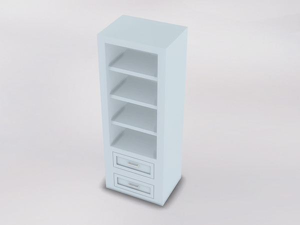 Sims 4 — Elandra Bath Cabinet 1 by SaeraMaples — A modern farmhouse bathroom with 13 objects. All objects, except for the