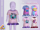 Sims 4 — Girls' SET - Spooky Sweet Dresses for Infant and Child by RobertaPLobo — Girls' Spooky Sweet Dresses Set