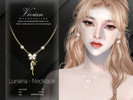 Sims 4 — Lunaria - Necklace by VivianDang — - All new meshes