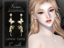 Sims 4 — Lunaria - Earing by VivianDang — - All new meshes