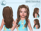 Sims 4 — Jaylin Hairstyle Set - Toddler Conversion by simstrouble — Long flowing waves with playful braided accents: