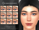 Sims 4 — Claudia Brows HQ by Caroll912 — A 9-swatch bushy, arched eyebrows in different tones of black, brown, blonde and