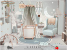 Sims 4 — Victoria - nursery by melapples — a soft nursery in calming shades of blue. 5x5