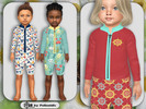 Sims 4 — Toddler Nautical Prints Sun Suit by Pelineldis — Kids fashion clothing: five sun suits for toddler girls and