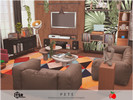Sims 4 — Pete - living room by melapples — a retro living room for music lovers. 7x6