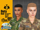 Sims 4 — Duty Hair by GoAmazons — Unisex short crew cut hairstyle for straight hair.