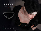 Sims 4 — Layered chain necklace with pendant set by Bobur2 — Layered chain necklace with pendant for female