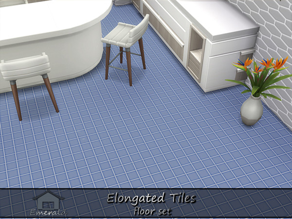 Sims 4 — Elongated Tiles floor 6 by Emerald — Enhance your home with unique elongated shape tiles.(floor set)