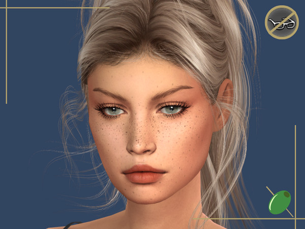 Sims 4 — Selena 3D Lashes Glasses Contradict by Pitted0live — Full fluttery 3D long length eyelashes 2 versions